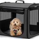 Dog Car Carrier Light Weight, 24×17.7×20.5in Dog Carrier for Cars Easy to Assemble, Dog Cars Crate Portable and Breathable, Foldable Pet Carrier for Outing, Dogs Travel Crate with Curtain Dark Gray