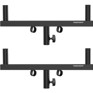 Vondynote Dual Speaker Pole Mount Mounting Fork Bracket Bar Adapter, Set of 2