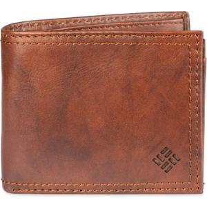 Columbia Men's Everyday Bifold Wallet-Multiple Card Slots, Id Window (Light Brown)