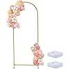 6FTx2.6FT Gold Wedding Arch Backdrop Stand Metal Arched Frame Gold Balloon Arch Stand for Ceremony,Birthday,Wedding Decoration, Color Gold-Arched
