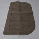 BEQHAUSE 30x18 Inch Kitchen Rug Mat, Durable Anti-Slip Absorbent Dirt-Resistant Kitchen Rug Pet Mat Machine Washable (Taupe) (1'6" x 2'6" (Semicircular))
