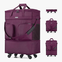 Hanke Expandable Collapsible Luggage with Wheels Suitcase Luggage Rolling Travel Bag Duffel Bag for Men Women Lightweight Suitcase Large Capacity Luggage with Spinner Wheel (Purple)