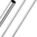 2 Pack 4 Feet Galvanized Steel Dock Pipe, 1.65" Od 1.42" Id, 0.118" Wall Thickness, Marine Piling for Boat Mooring, Pier Construction, Waterfront Deck Posts & Bollards Rust
