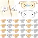24 Sets Magnetic Snaps Buttons, No-Sew Metal Magnetic Buttons Clasps Purse Closure, Suitable for Bags, Clothing, Crafts, DIY Accessories(Edition:A)