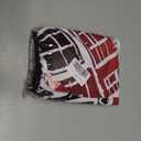 Pardick Red Christmas Round Fitted Tablecloth with Elastic Edge, Reindeer Santa Fitted Table Cloth Waterproof Wipeable Table Cover Holiday Tablecloth, Fits Tables up to 45"-56" Diameter