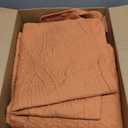 SheRest Twin Quilt Bedding Set - Soft Breathable Bed Quilt, Modern Style Embossed Bedspreads, Lightweight Microfiber Coverlet for All Seasons, Burnt Orange, 1 Quilt&1 Pillow Sham