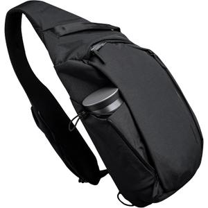 ALPAKA Metro Crossbody Left Shoulder 7.5L - Crossbody Bag Men,Sling Backpack - Fits 11" Tablet - Single Shoulder with YKK Zipper - Expandable Water Bottle Pocket - Phone Sleeve- Black Axoflux 210D
