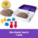 Kinetic Sand, Folding Sand Box with 2lbs Play Sand, 7 Molds & Tools, Storage Case, Sensory Toys, Holiday Gifts & Stocking Stuffers for Kids Ages 3 and up