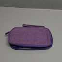 FYY Electronic Organizer, Travel Cable Organizer Bag Pouch Electronic Accessories Carry Case Portable Waterproof Double Layers Storage Bag for Cable, Cord, Charger, Phone, Large Size, Dark Purple