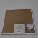 U Brands Farmhouse Linen Bulletin Board, 14"x14", White Metal Frame, Industrial Grade Pinning Surface