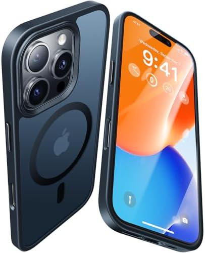 Pack of 2, Opxyl Magnetic for iPhone 16 Pro Case Compatible with MagSafe, [16FT Drop Protection] Shockproof iPhone 16 Pro Phone Case for MagSafe Wallet Sleeve, Magnetic Car Holder, Magnetic Charger, Black