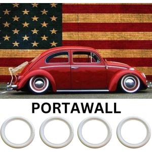 15 INCH Wheel X 2" Side White Wall TIRE Trims PORT A WALL Set 4PCS Very Popular