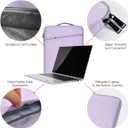 13 Inch Laptop Sleeve Case for 13-inch New MacBook Air M5 A3449 M4 A3240 2025 2026,13 13.6 Inch MacBook Air 13 M3/M2/M1 2020-2024, Computer Carrying Bag with Handle, Purple