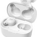 JVC Active Noise Cancelling True Wireless Earbuds - Bluetooth 5.3 with ANC - Comfortable Fit with S/M/L Silicon & Memory Foam Earpieces - IPX4 Water Resistant - 28 Hrs Playback - Compact Charging Case (White)