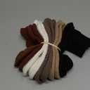 Eyean Merino Wool Ankle Running Socks Men Women Hiking Thick Half Cushioned Support No Show Socks 6 Pairs (Medium, Black/Grey)