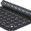 YANZIFLY Bathtub Mat for Shower: Soft Silicone Bath Mat Non Slip with Suction Cups Tub Mat for Bathroom for Family Extra Large Shower matt Machine Washable - Black 40" x 16" (Rectangular)