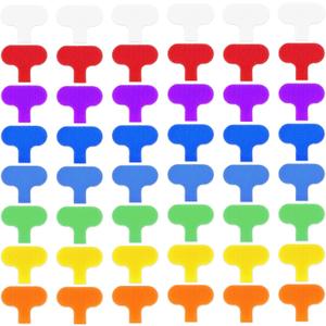 60 Pcs Cable Labels Write On Cord Labels Tags Wire Label Reusable Self-Adhesive Nylon Cable Tags for Charging Cords Electronics Computers Management Identification