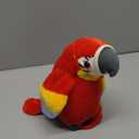 Talking Parrot Toy, Repeat What You Say Parrot Toys with Flapping Wings, Interactive Electronic Funny Rcording Singing Parrot Tummy Time Toy Talking Stuffed Animal Birthday Gifts for Toddler Kid, Red
