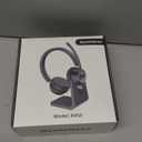 (Upgraded Version) Wireless Headset, Bluetooth Headset with Noise Cancelling Microphone, Best Headphones with Mic Mute & USB Dongle for PC/Computer/Laptop/Cell Phones/Remote Work/Call Center (Black)