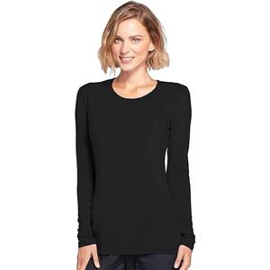 Womens Long Sleeve Underscrub Shirt - Soft Crew Neck Medical Scrub Jersey Knit Tee Shirt - 4881, M