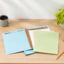 Amazon Basics Classification Folder for Documents and Organization, 1 Divider, 2" Embedded Fasteners, Letter Size, Light Blue, 10 Count