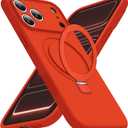 SKYLMW Compatible with iPhone 17 Pro Case with Magnetic Invisible Stand Compatible with Mag-Safe Military Drop Tested Shockproof Silicone iPhone 17 Pro Phone Cases for Women Men 6.3"Red