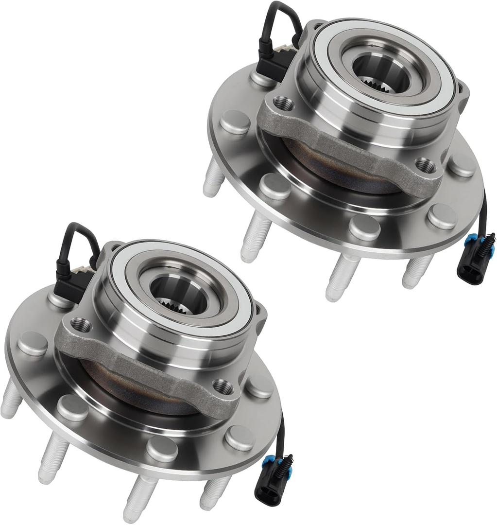 Front Wheel Hub Bearing Assembly Fit for Chevy Silverado Suburban Avalanche Silverado 1500 2500 3500 for GMC Sierra Yukon Hummer H2 99-07 4WD 8Lugs w/ABS Replaces 515058 2pcs