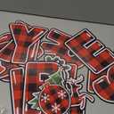 JAYEE Garage Door Christmas Decorations Magnets, 8" Large Merry Christmas Garage Door Banner, Car Magnets Refrigerator Stickers Decal, 25 Pcs Buffalo Plaid Magnetic Xmas Holiday DIY Decor