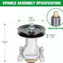 Youxmoto 187292 Spindle - 54 in Deck Rebuild Kit LGT2654 for Husqvarna/Craftsman YTH2454 GTH2654T LGT24K54,3 Spindles 192870 532187292, 3 Pulleys 129861 173436, 148" Belt 196103 53219610