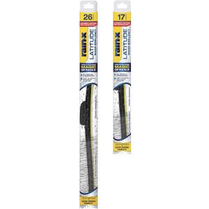 Rain-X 810195 Latitude 2-In-1 Water Repellent Wiper Blades, 26" and 17" Windshield Wipers (Pack Of 2), Automotive Replacement Windshield Wiper Blades With Patented Rain-X Water Repellency Formula (Latitude Water Repellency)