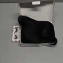 Yaki Straight Ponytail Extensions with Bangs for Black Women Black Synthetic Kinky Straight Wrap Around Magic Paste Ponytail with Bangs Natural Looking Hair Hairpiece for Daily Party Use(1B)