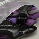 SUNFURA Dog Coat, Dog Jacket for Large Dogs with Harness Built in, Warm Pet Winter Coat Zip Up Snow Jacket with Furry Collar for Boston Terrier, French Bulldogs, Purple L