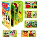 Wekvgz Soft Baby Felt Books Educational Sensory Toy Animals Sensory Books Early Development Interactive Quiet Books Reusable Felt Book Busy Board Preschool Learning Activities for Boys Girls Infants