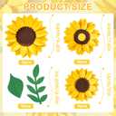 PATTEPOINT 11PCS Paper Flowers Decorations for Wall,Spring Artificial Sunflowers Bulletin Board Decoration 3D Giant Paper Flowers for Party Wedding Baby Shower Tea Party Backdrop Decor