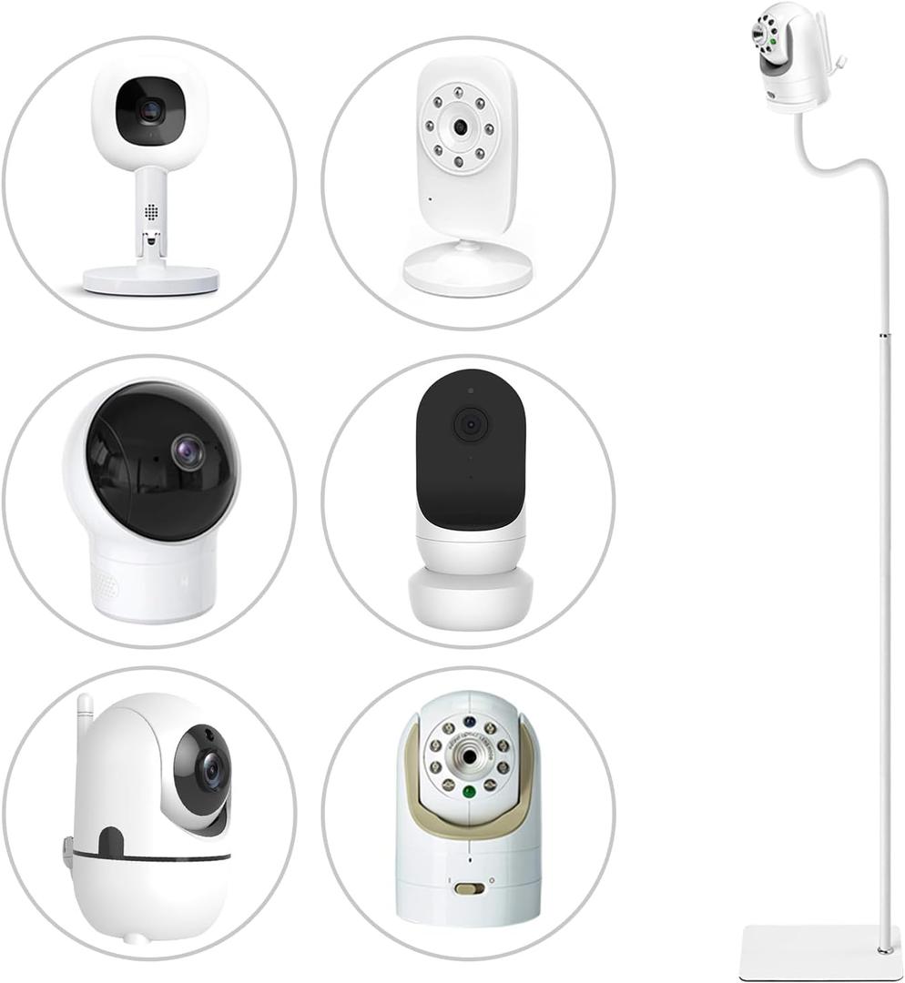 67" Adjustable Height Baby Monitor Floor Stand Holder for HelloBaby,Infant Optics DXR8 Pro,Nanit Pro & Flex Stand,Eufy,Motorola,Owlet,Momcozy Baby Monitor Stand,Also for Cameras with 1/4 Screw Mount