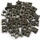 uxcell 50 Pcs Dark Green Universal Metal M6x1.0 U Nuts Fairing Clip Speed Fastener Replacement for Motorcycle