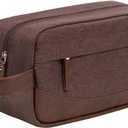 Travel Toiletry Bag for Men and Women, Hanging Toiletry Organizer, Water Resistant Shaving Kit with Large Capacity for Travel Accessories (Coffee, Medium)
