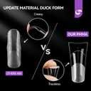 2 x Gelike EC Duck Dual Forms for Extension: 120 Pcs Color Nail Form, 12 Size Nail Forms For Builder, Half Matte Gel Forms For Manicure Art Design Salon Diy