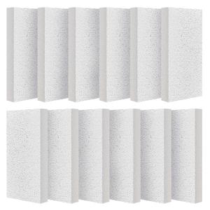 Fire Bricks, WoodStove Firebricks, 2400F Light Weight High Temperature Insulated Brick Replacement for Wood Stoves,Fireplaces, Kiln and Forging Ovens, Size 9" X 4-1/2" X 1-1/4", 12 Pieces, White Color