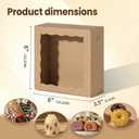 50 Pcs 6x6x2.5Inches Chocolate Strawberries Boxes Charcuterie Boxes Cake Boxes Bakery Boxes with Full Window Cookies Boxes Cakesickle Truffle Treat Box for Christmas Valentine's