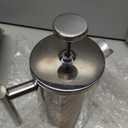 Secura French Press Coffee Maker, 304 Grade Stainless Steel Insulated Coffee Press with 2 Extra Screens, 34oz (1 Litre), Silver