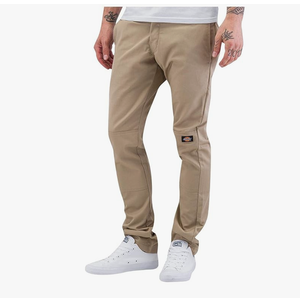 Men's Skinny Straight Double Knee Work Pants - Durable, Slim Fit, Industrial Uniform & Workwear (34)