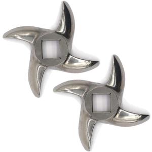 2 Pcs #12 Meat Grinder Blade Stainless Steel Knife Cutter Replacement for Grinders