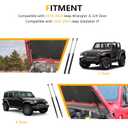 Hood Struts Lift Support Assist Kit Compatible with 2018-2024 2025 2026 Jeep Wrangler JL Gladiator JT Accessories Front Hood Quick Gas Charged Shocks Springs Prop Rod Replacements, 1 Pair Black