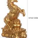 Veemoon Chinese New Year Horse Statue, Horse Statue 2026 Golden Feng Shui Animal Figurine Vintage Resin Standing Sculpture S for Office Home Store Decorations Party Favor 3. 42x1. 97x1. 18in