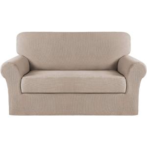 Turquoize Stretch Sofa Slipcover 2 Pieces Sofa Cover Couch Cover for 2 Cushion Couch Washable Furniture Protector Covers with Elastic Bottom Feature Thick Jacquard Fabric (Loveseat, Sand) Turquoize Stretch Sofa Slipcover 2 Pieces Sofa Cover Couch Cover for 2 Cushion Couch Washable Furniture Protector Covers with Elastic Bottom Feature Thick Jacquard Fabric (Loveseat, Sand)