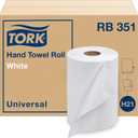 Tork Paper Hand Towel Roll White H21, Universal, 100% Recycled Fiber, 12 Rolls x 350 ft, RB351
