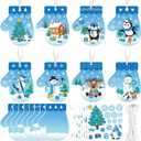 Chiisong 48 Pcs Christmas Craft Kits for Kids DIY Christmas Ornament Kit Make Your Own Xmas Arts and Crafts Xmas Decor with Stickers for Holiday Class Home Party Favors Supplies (Glove Scene)