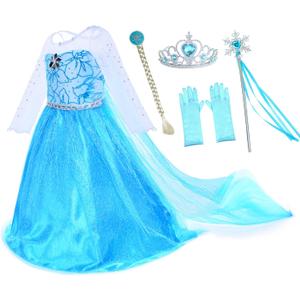 Party Chili Princess Costumes Birthday Party Dress Up For Little Girls with Accessories (4-5 Years)