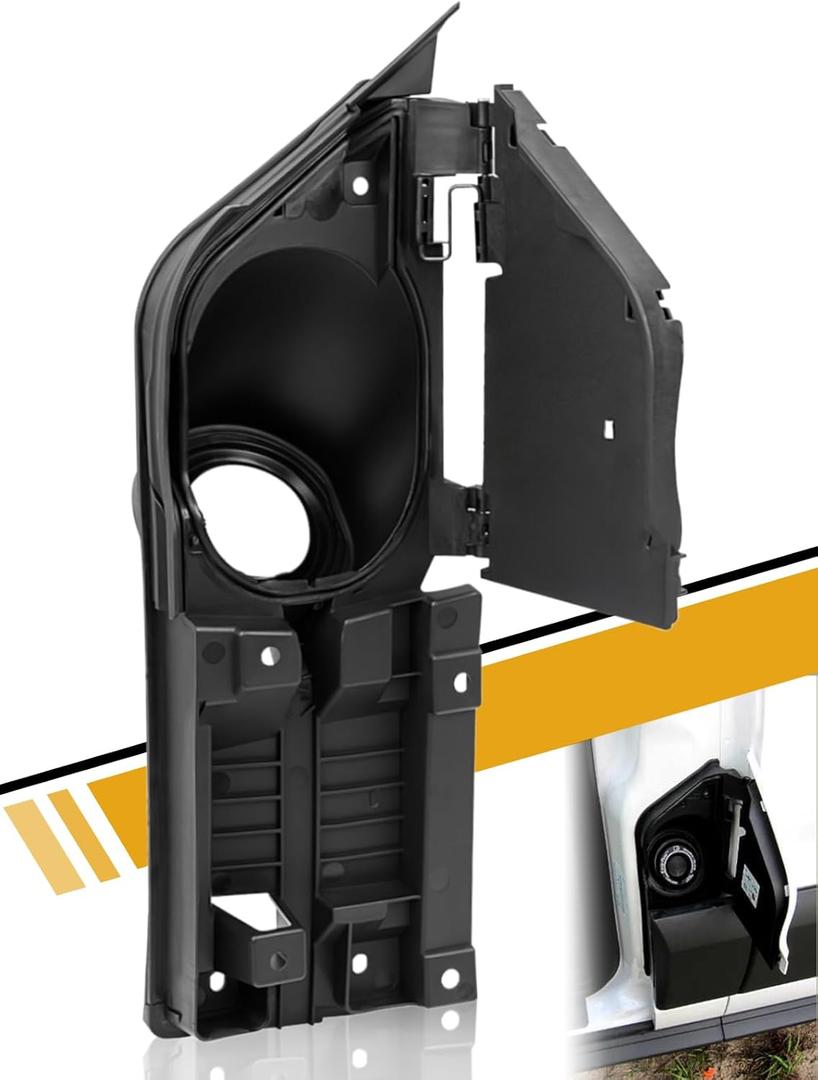 Transit Fuel Door, Transit Gas Door Assembly without cover, Compatible with Ford Transit Vans 150 250 350(HD) 2015-2023, Fuel Tank Filler Door Pipe for CK4Z-5427936-A CK4Z-5427936-F